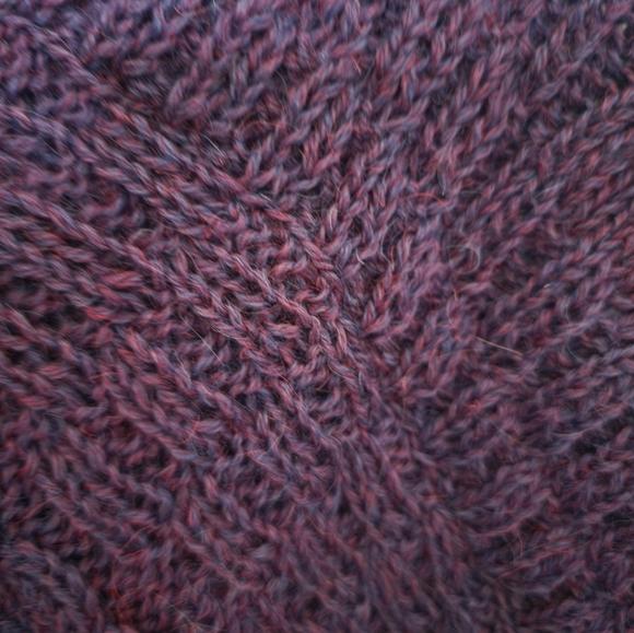 Women's Aran Sweater Market purple poncho NWT Aran Islands Ireland 100% wool - Picture 5 of 5